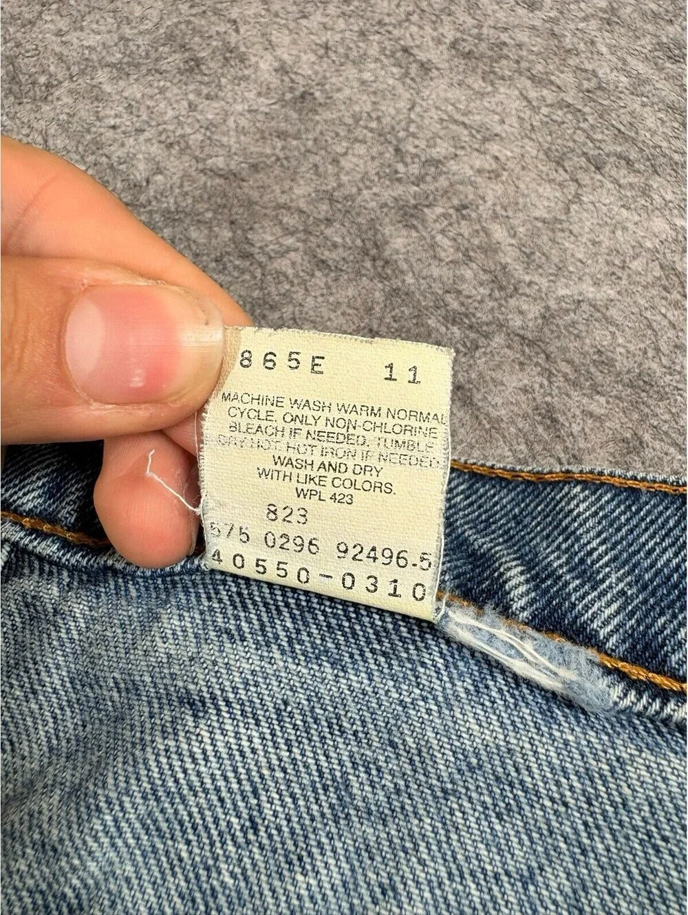 Vintage Levis Orange Tab 550 36x34 Relaxed Taper 90s Blue Denim